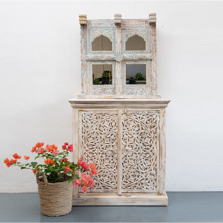 Russel Carved Wooden Chest