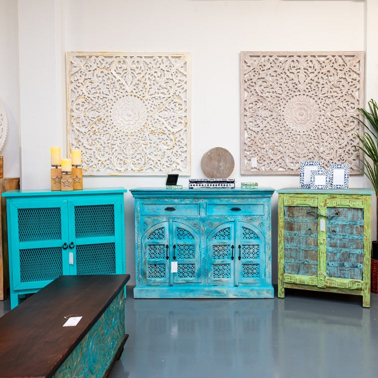 Eris Wooden Carved Cabinet