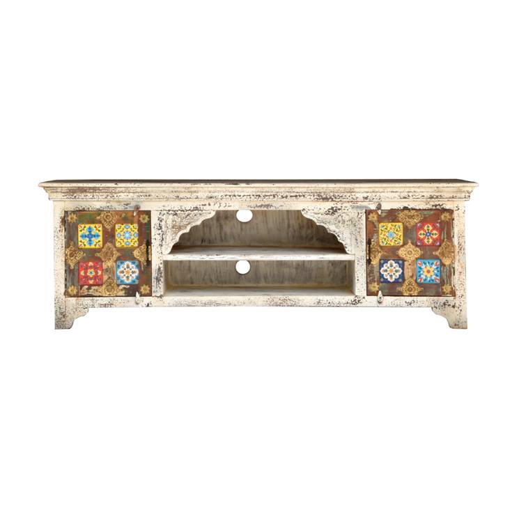 Morton Hand Carved Tile TV Cabinet