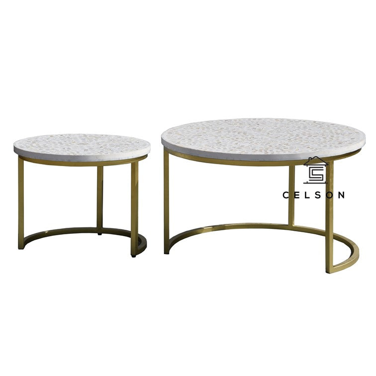 Isha Mother of Pearl Inlay Coffee Table
