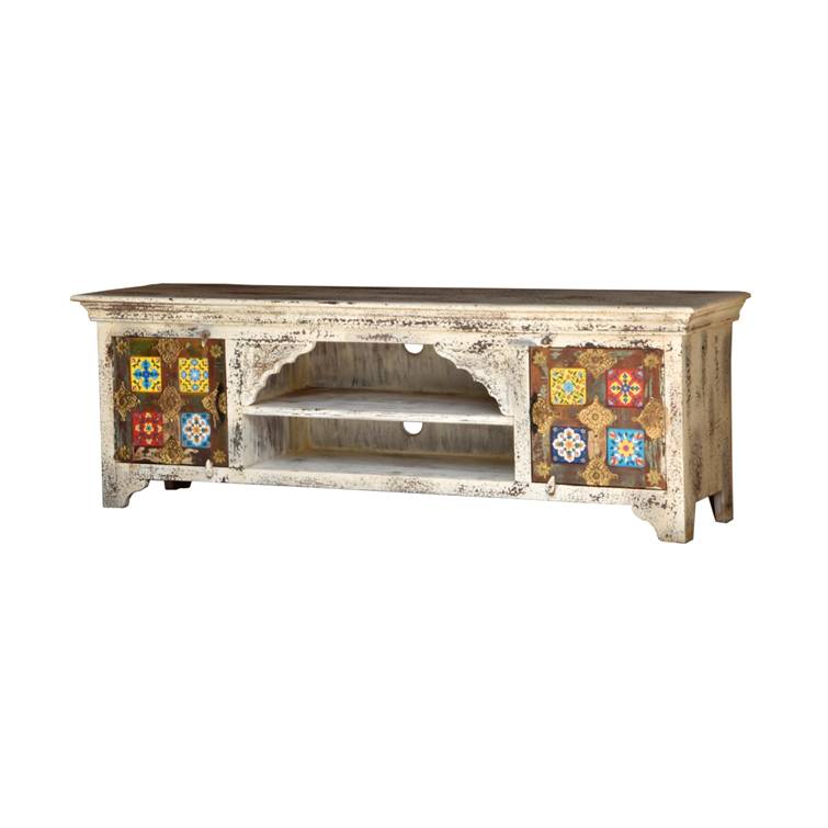 Morton Hand Carved Tile TV Cabinet