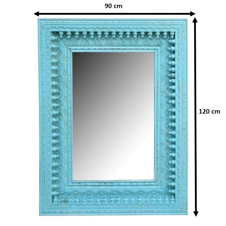 Janet Hand Carved Wooden Mirror
