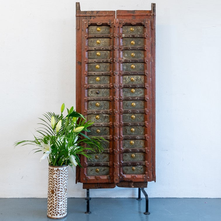 Iva Vintage Indian Door on Metal Stand