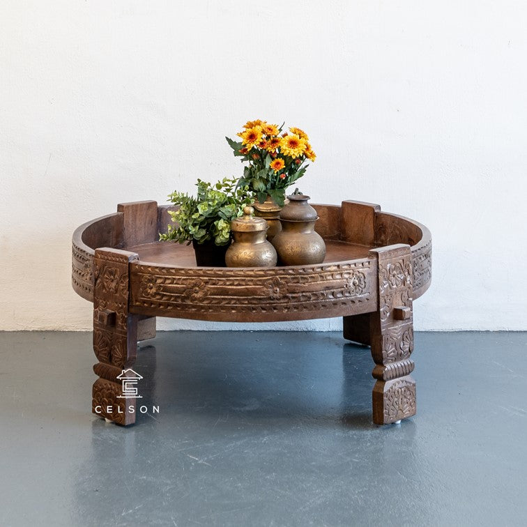 Leon Carved Chakki Table