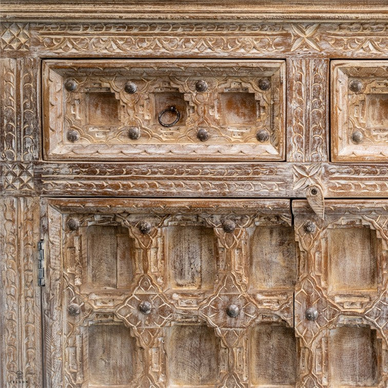 Melly Hand Carved  Wooden Buffet