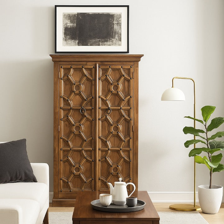 Lukas Hand Carved Almirah