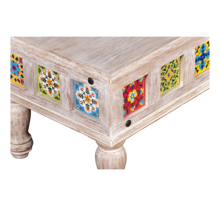 Willy Carved Tile Coffee Table