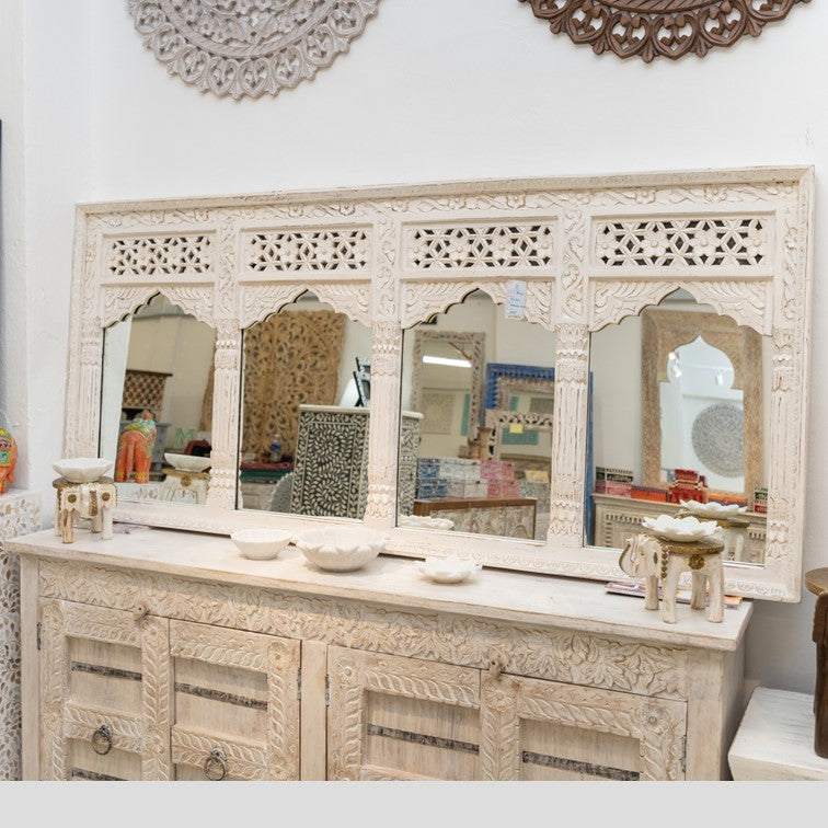 Alves Hand Carved Wooden Mirror