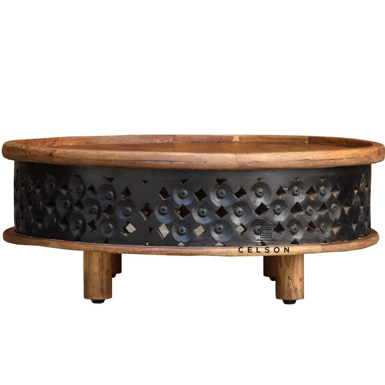 Andrea Carved Wooden Coffee Table