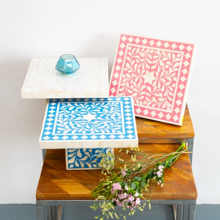 Judy Bone Inlay Cake Stand