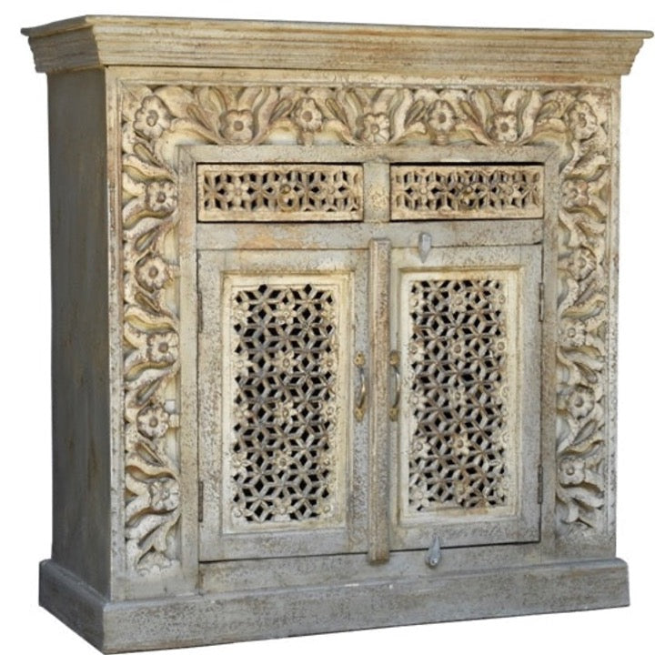 Dorries Carved Wooden Cabinet