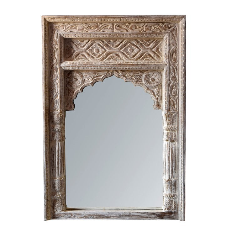 Mohan Hand Carved Wooden Mirror