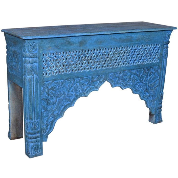 Harper Hand Carved Wooden Console Table