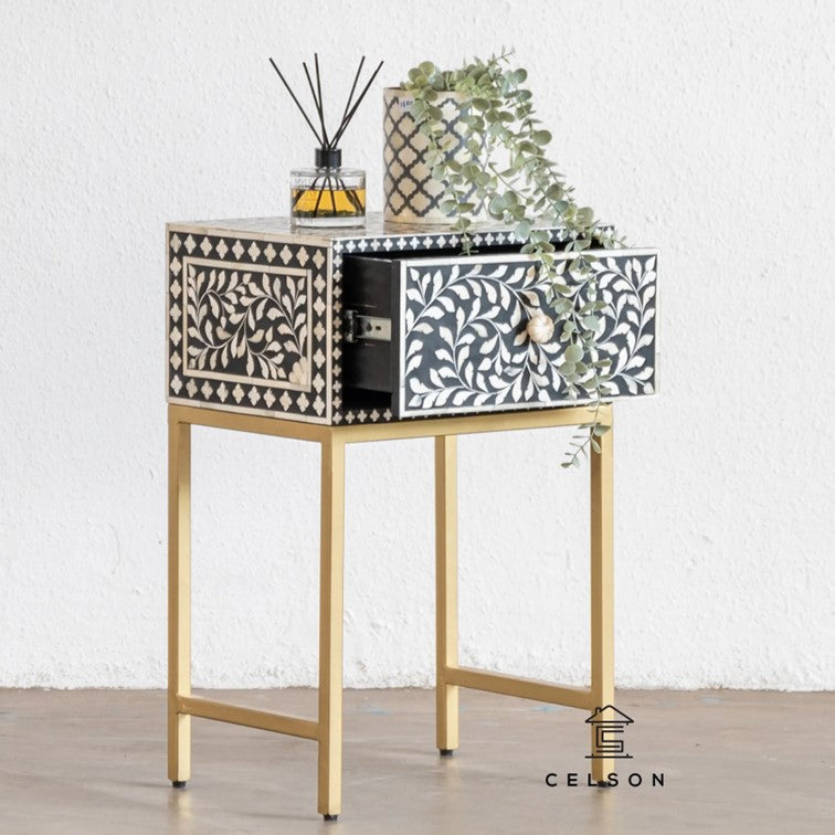 Suzy Bone Inlay Bedside