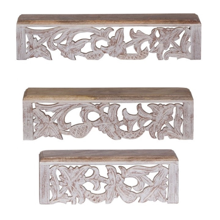 Megan Wooden Wall Shelves Set of 3