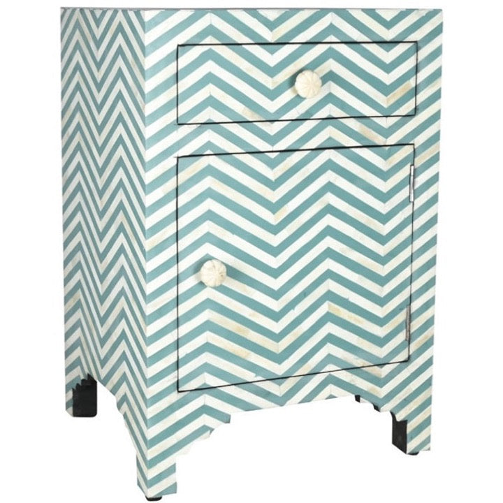 Hirsch Bone Inlay Bedside