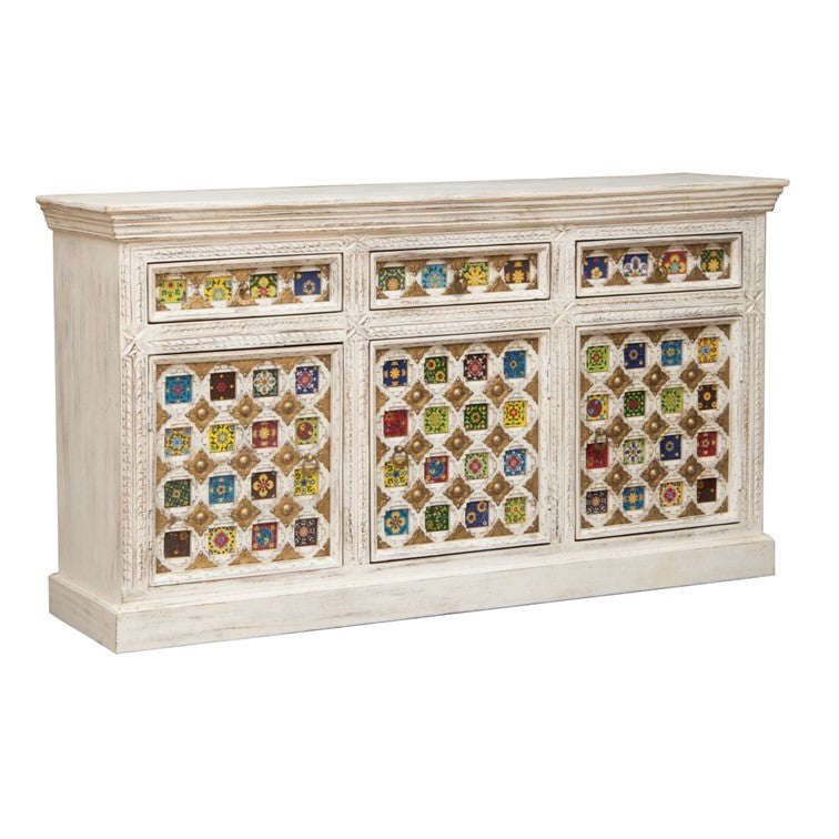 Savitha Hand Carved Wooden Sideboard