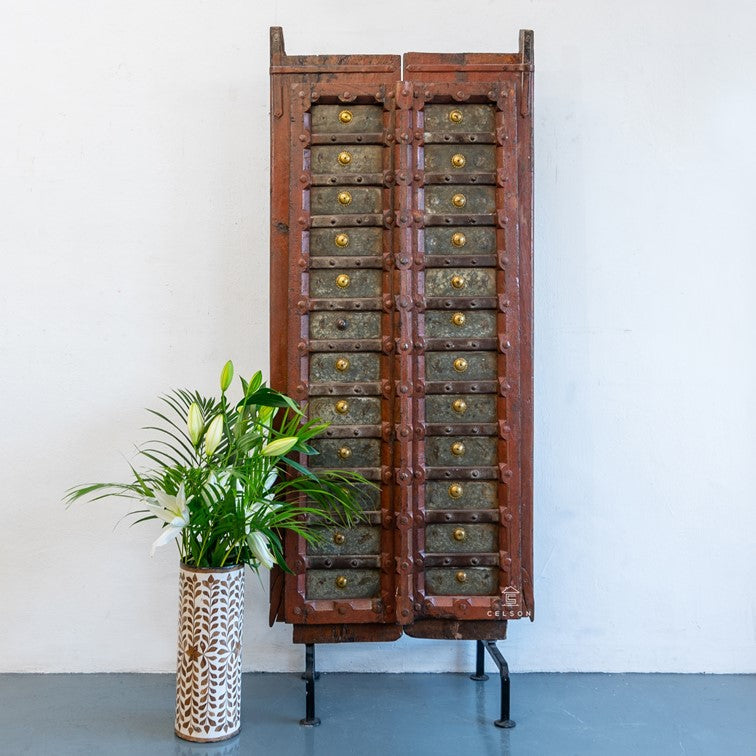Iva Vintage Indian Door on Metal Stand