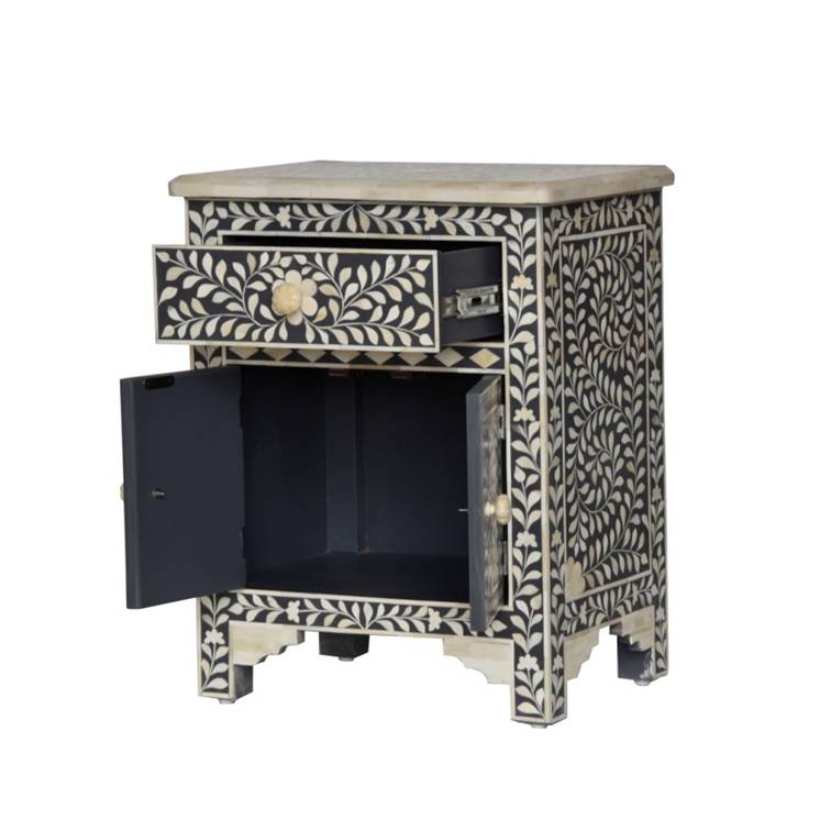 Kathryn Bone Inlay Bedside