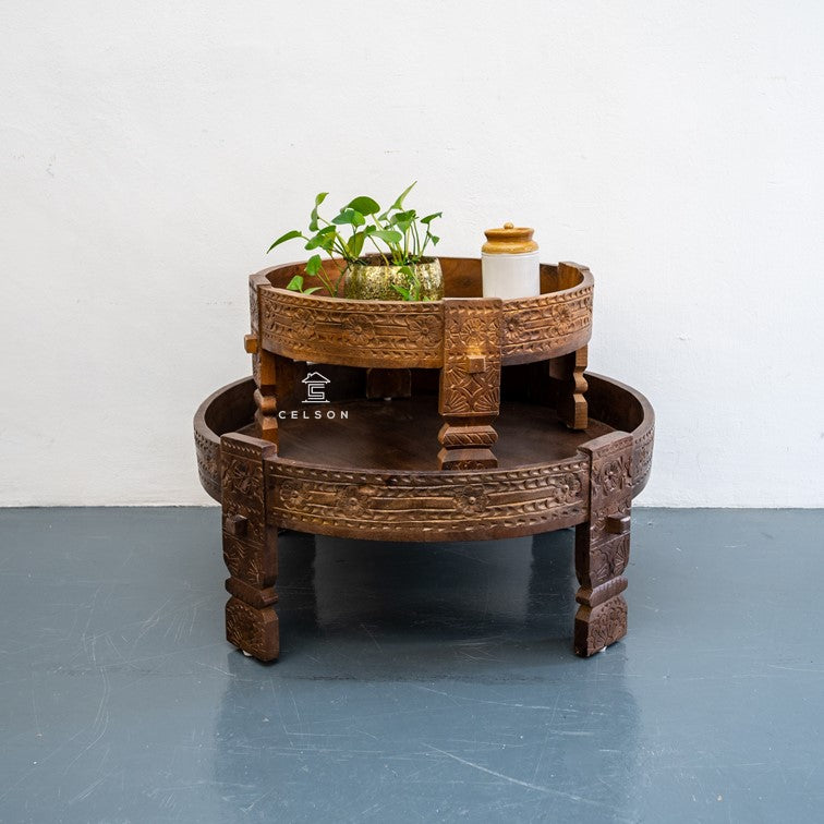 Leon Carved Chakki Table