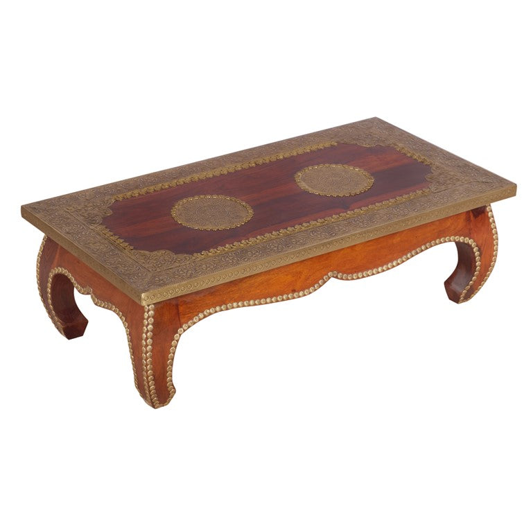 Birdie Carved Wooden Coffee Table