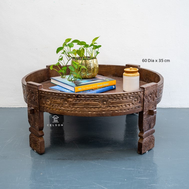 Leon Carved Chakki Table