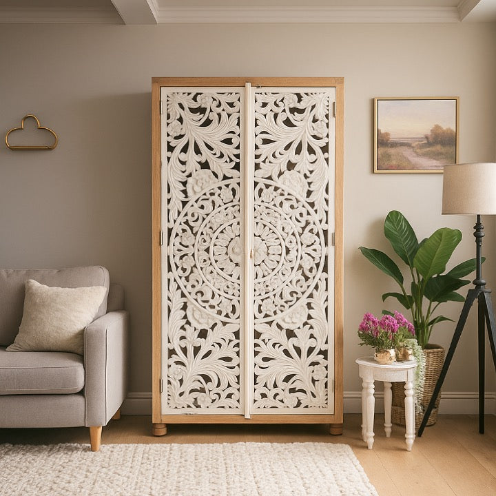 James Hand Carved Almirah