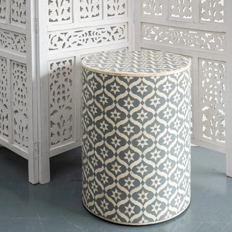 Anna Bone Inlay  Stool