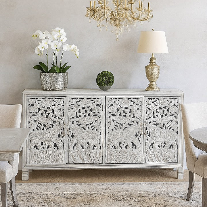 Taylor Hand Carved Wooden Sideboard
