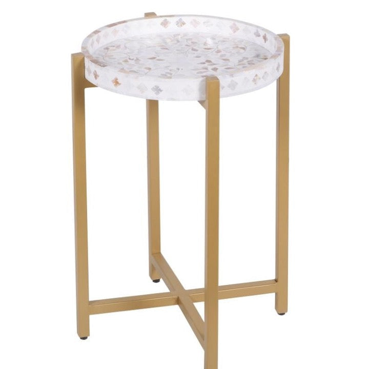 Juan Mother of Pearl Inlay Side Table