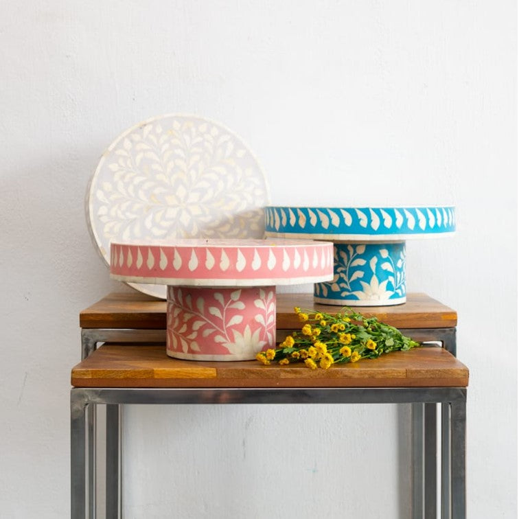 Judy Bone Inlay Cake Stand