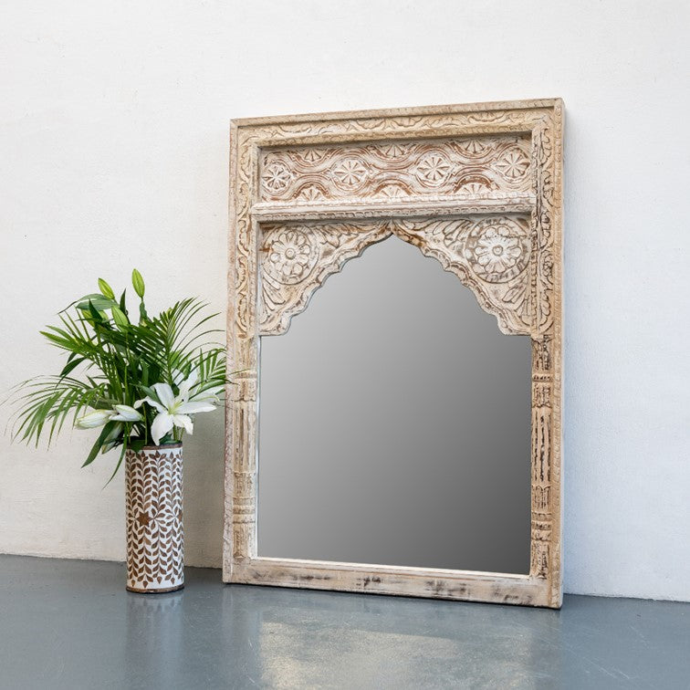 Mohan Hand Carved Wooden Mirror