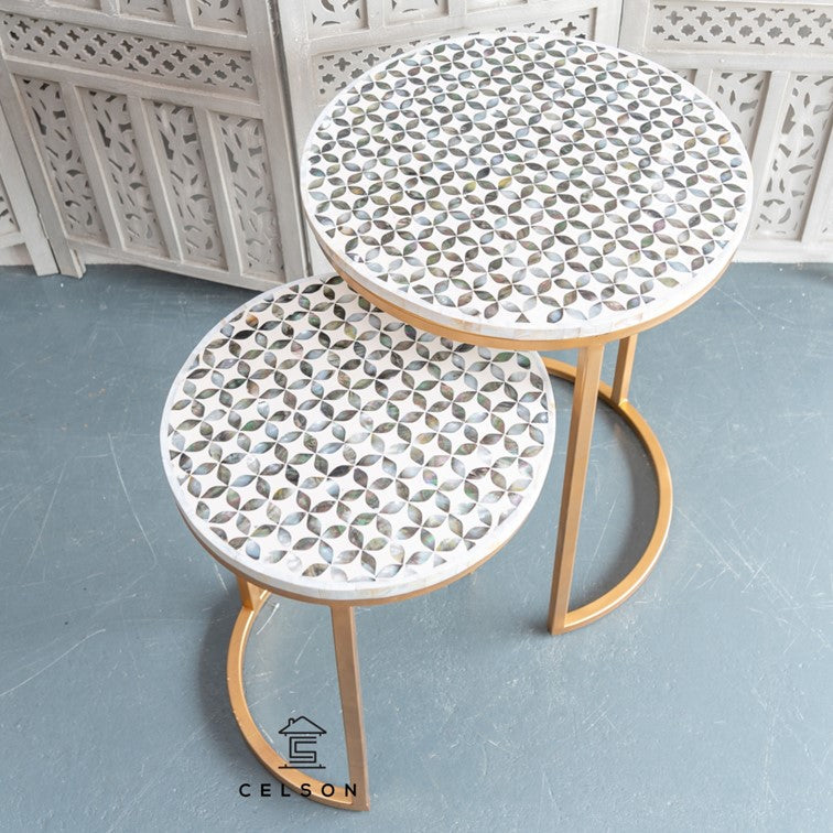 Katie Mother of Pearl Inlay Nesting Tables