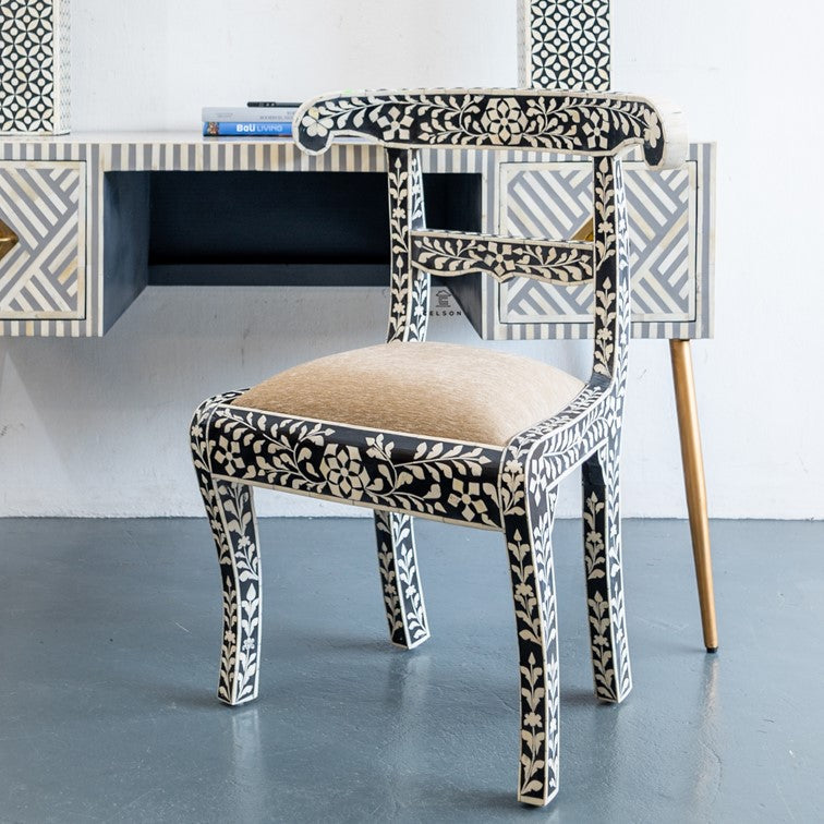 Elli Bone Inlay Study Table & Chair