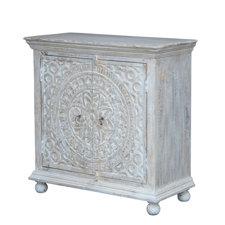 Innu Carved Wooden Cabinet