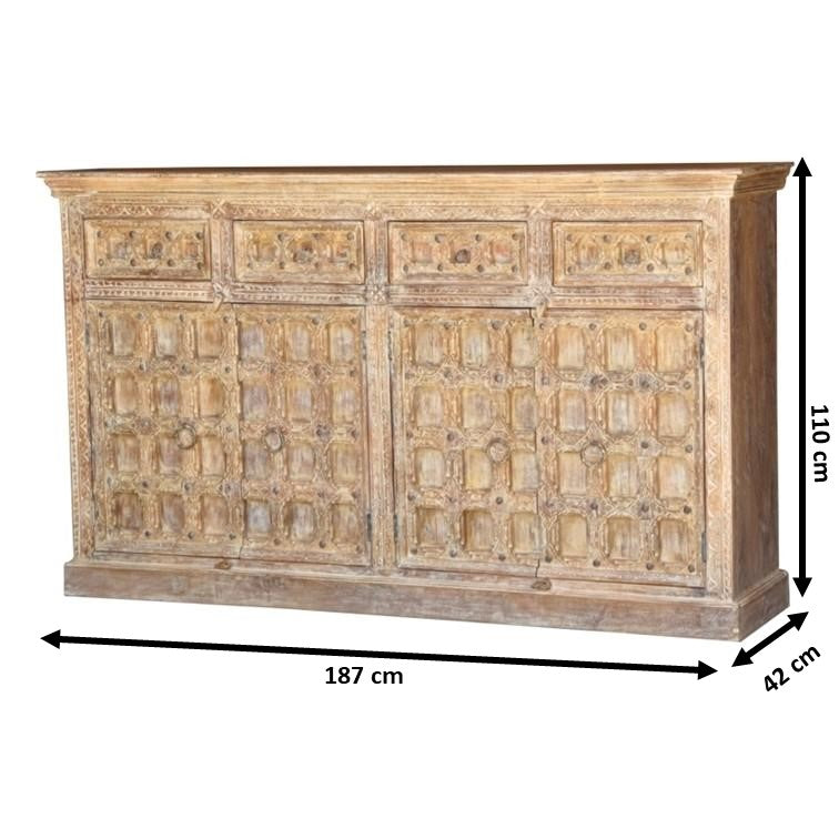 Melly Hand Carved  Wooden Buffet