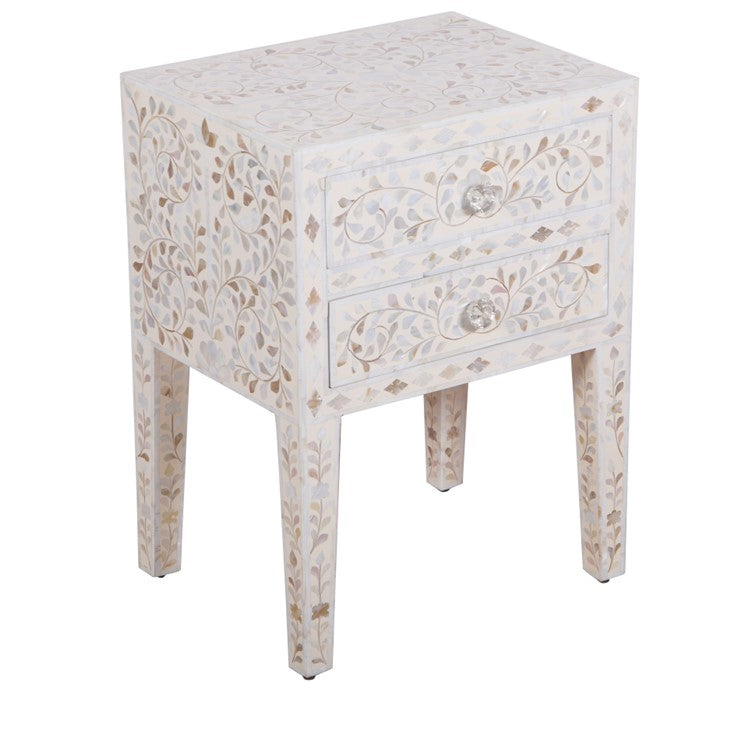 Moon Mother of Pearl Bed Side