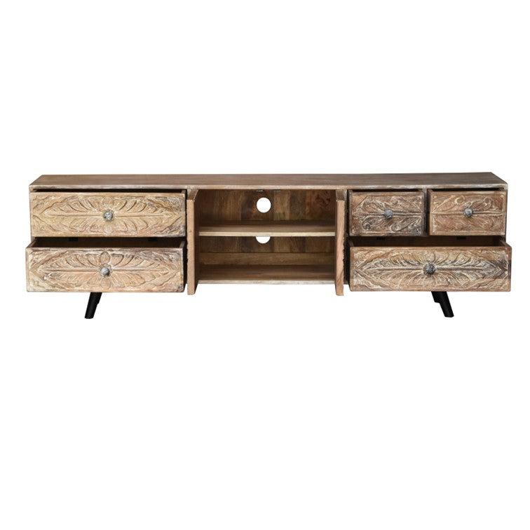 Emma Hand Carved wooden TV Cabinet