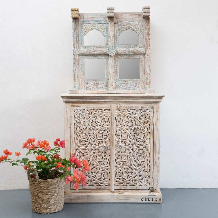 Russel Carved Wooden Chest