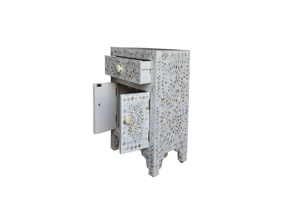 Sivi Mother of Pearl Inlay Bedside