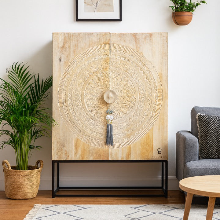 Moore Hand Carved Cabinet