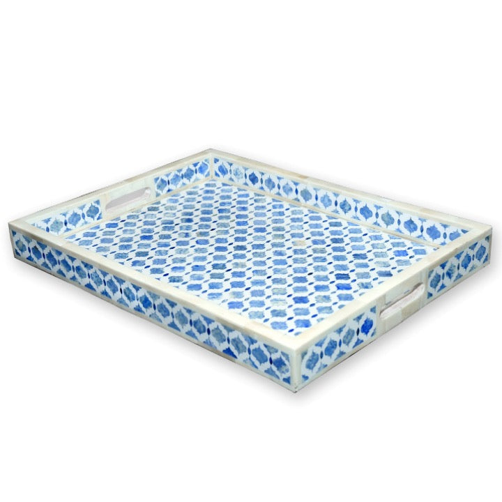 Inola Bone Inlay Geometric Pattern Tray