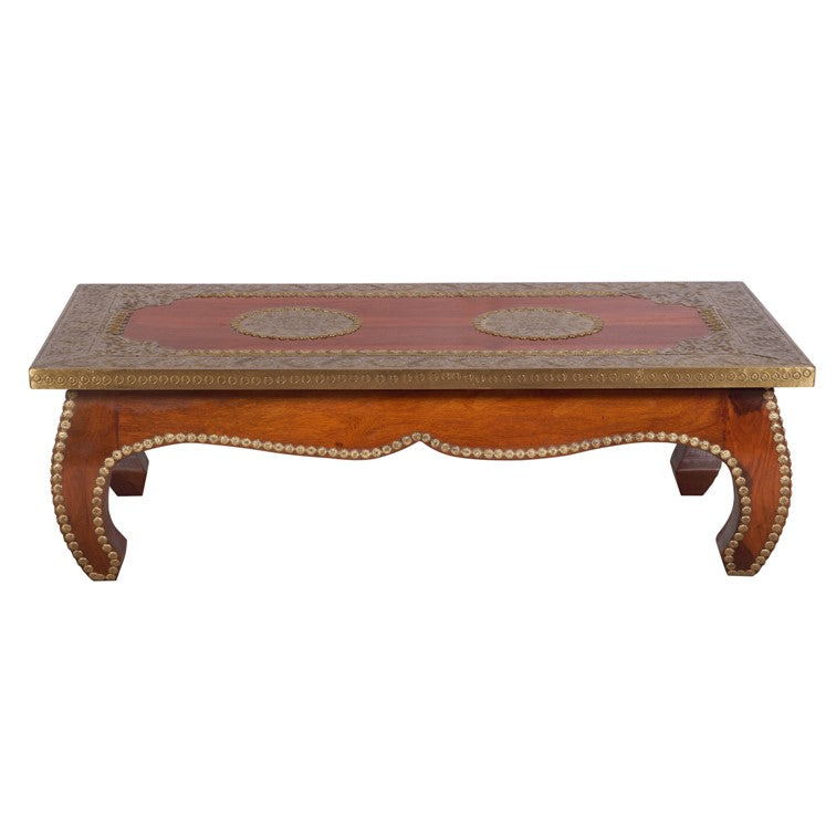 Birdie Carved Wooden Coffee Table