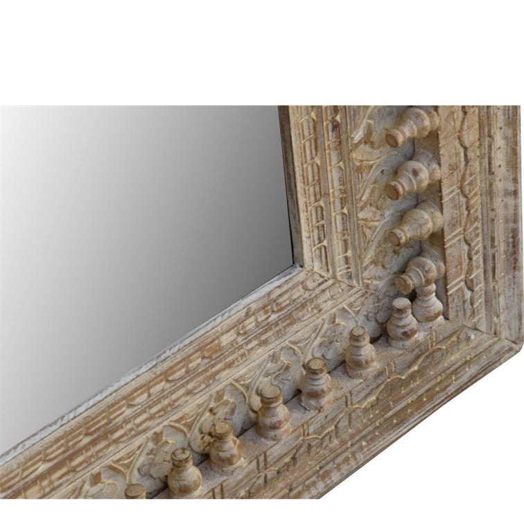 Isabela Hand Carved Wooden Mirror