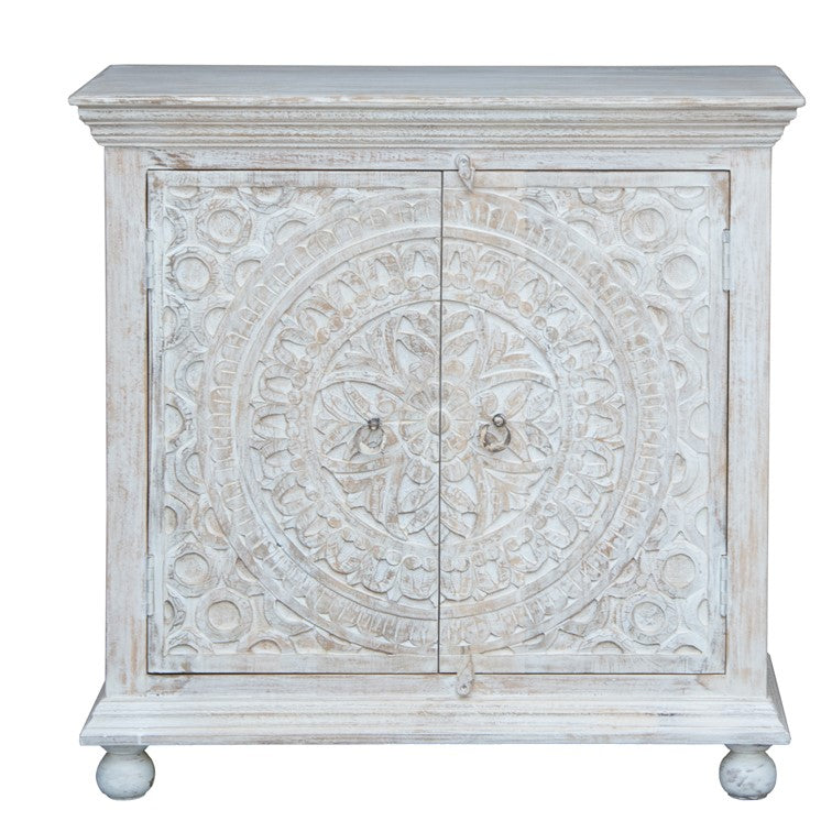 Innu Carved Wooden Cabinet