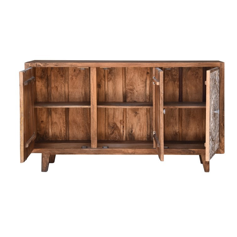 Heidi Hand Carved Wooden Sideboard