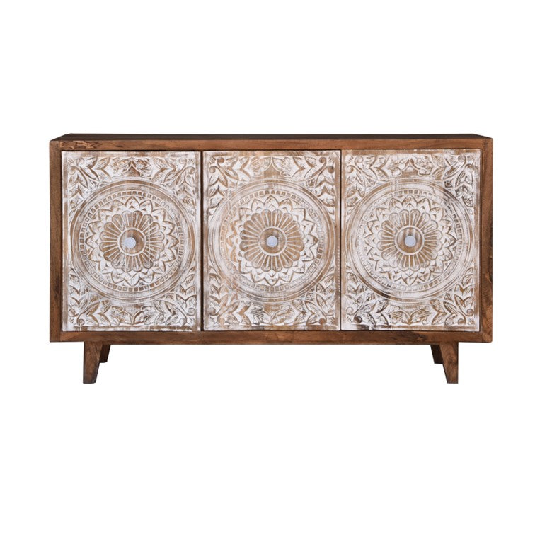 Heidi Hand Carved Wooden Sideboard