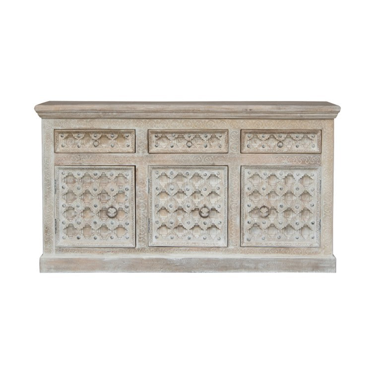 Kelly Hand Carved Wooden Sideboard