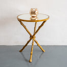 Switch Jenn Carved Wooden Table with Mirror Top 2 image