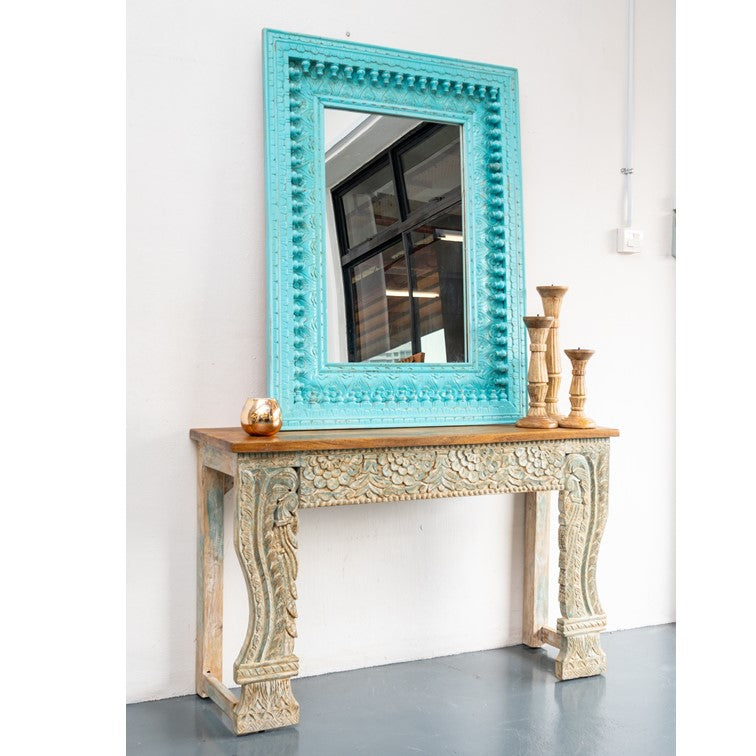 Mitto Hand Carved Wooden Console Table